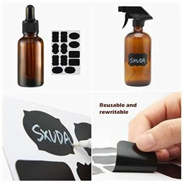 SXUDA Amber Glass Spray Bottles Set for Eco-Friendly Use