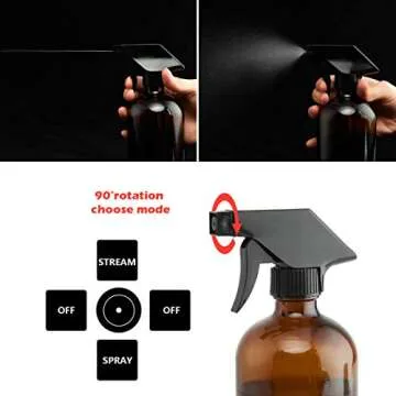 SXUDA Amber Glass Spray Bottles Set for Eco-Friendly Use