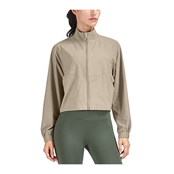 Altiland Women's Cropped Athletic Jacket with UV Protection