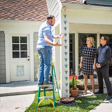 Elegant 8.5FT Bell Rain Chains - Durable & Stylish Garden Decor