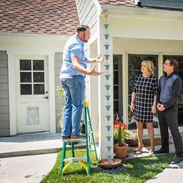 Elegant 8.5FT Bell Rain Chains - Durable & Stylish Garden Decor