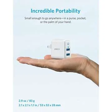 Anker Dual USB Wall Charger, PowerPort II 24W, Ultra-Compact Travel Charger with PowerIQ Technology and Foldable Plug, for iPhone XS/Max/XR/X/8/7/6/Plus, iPad Pro/Air 2/mini 4, Galaxy S9/S8/+ and More