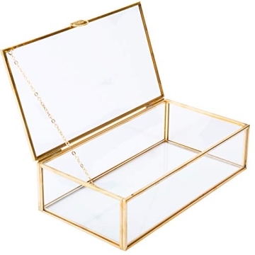 Elegant Vintage Glass Box for Jewelry and Keepsakes