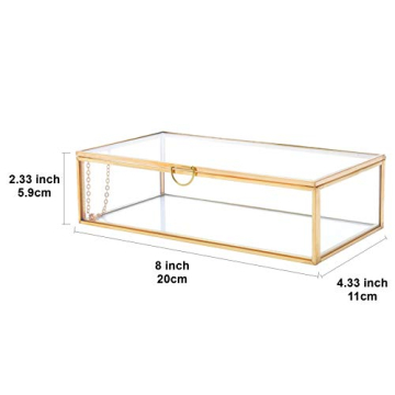 Elegant Vintage Glass Box for Jewelry and Keepsakes