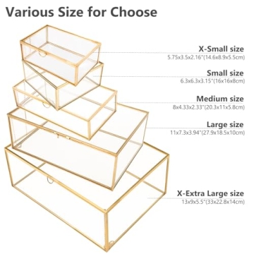 Elegant Vintage Glass Box for Jewelry and Keepsakes