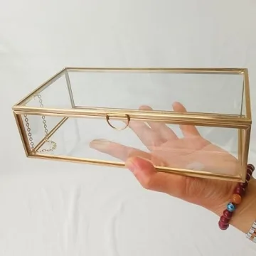 Elegant Vintage Glass Box for Jewelry and Keepsakes