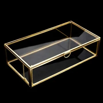 Elegant Vintage Glass Box for Jewelry and Keepsakes