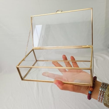 Elegant Vintage Glass Box for Jewelry and Keepsakes