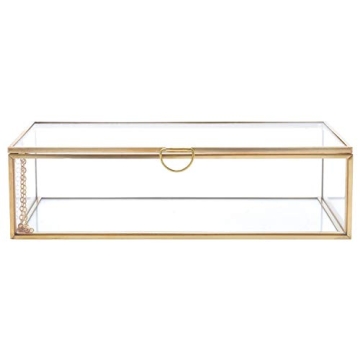 Elegant Vintage Glass Box for Jewelry and Keepsakes