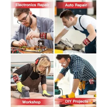 Magnetic Wristband with 15 Strong Magnets for DIY Projects