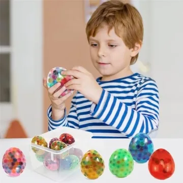 12Pcs Easter Egg Stress Balls for Holidays and Parties