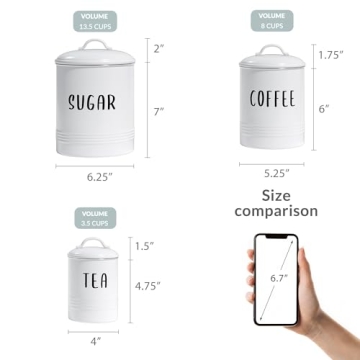 Barnyard Designs Vintage Kitchen Canister Set