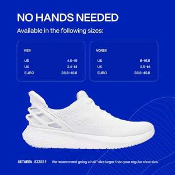 Kizik Athens White M7 / W8.5 Slip-On Sneakers, Casual Shoes for Women and Men, Comfortable and Stylish Womens and Mens Shoes for Work, Walking, The Office, and More, Womens and Mens Slip on Sneakers