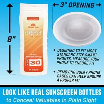 GoPong Diversion Safe Sunscreen Bottles - 2 Pack