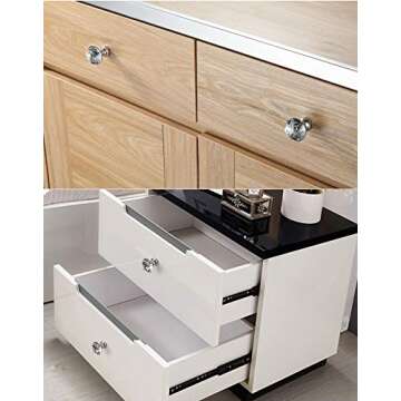 Attom Tech 12 PCS Crystal Drawer Pulls for Home Decor