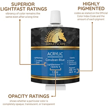 MyArtscape Acrylic Paint Set for Artists and Hobbyists