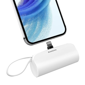 Amelema 5000mAh Mini Power Bank iPhone Charger