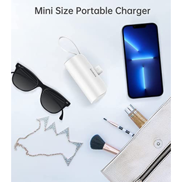 Amelema 5000mAh Mini Power Bank iPhone Charger