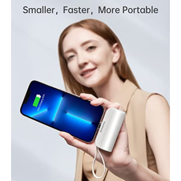 Amelema 5000mAh Mini Power Bank iPhone Charger