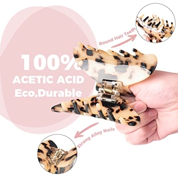 Elegant Tortoise Hair Clips Strong Hold No Hurt
