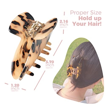 Elegant Tortoise Hair Clips Strong Hold No Hurt