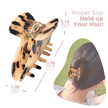 Elegant Tortoise Hair Clips Strong Hold No Hurt