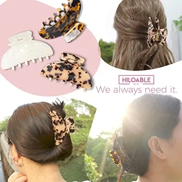 Elegant Tortoise Hair Clips Strong Hold No Hurt