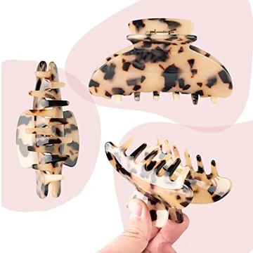 Elegant Tortoise Hair Clips Strong Hold No Hurt