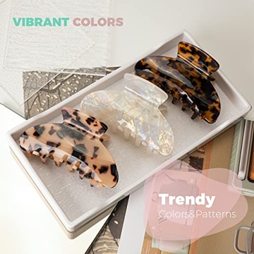 Elegant Tortoise Hair Clips Strong Hold No Hurt