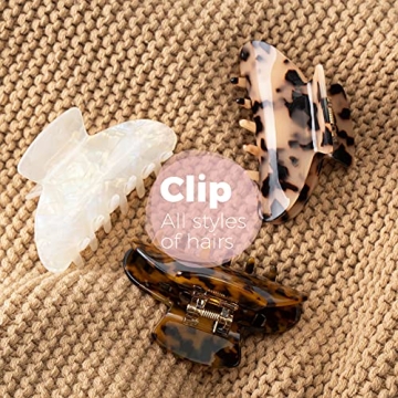 Elegant Tortoise Hair Clips Strong Hold No Hurt