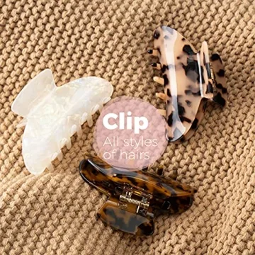 Elegant Tortoise Hair Clips Strong Hold No Hurt