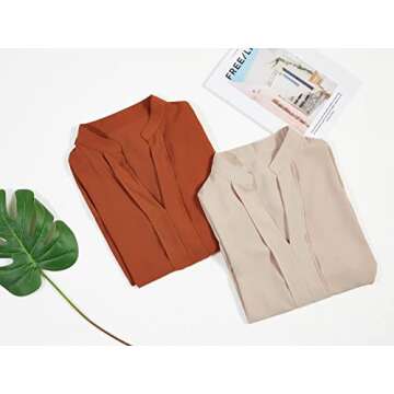 Valphsio Women's Flared Sleeves Blouse for Casual Elegance