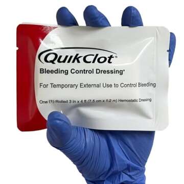 QuikClot® Clotting Gauze | Bleeding Hemmorhage Control Dressing 3" x 48" (4ft) by Teleflex | Public...