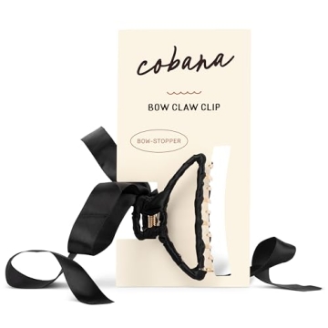 Cobana Bow Claw Clips - Trendy Hair Clips with Satin Ribbon for Styling Hair