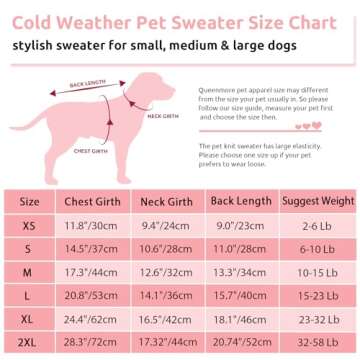 Queenmore Small Dog Pullover Sweater for Winter Comfort
