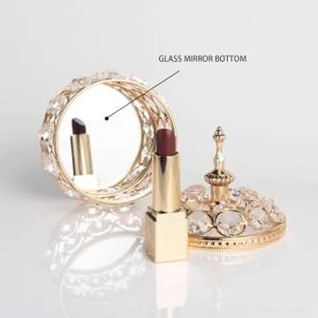 Elegant Feyarl Glam Crystal Jewelry Box for Organizing Jewelry