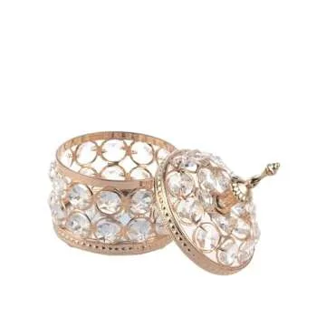 Elegant Feyarl Glam Crystal Jewelry Box for Organizing Jewelry