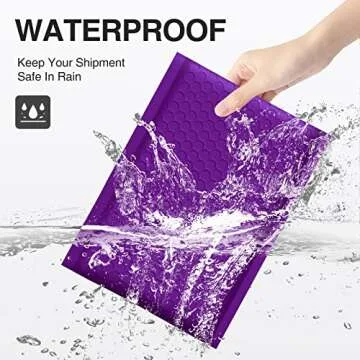 UCGOU Bubble Mailers 6x10 Inch Purple 50 Pack Poly Padded Envelopes Small Business Mailing Packages Opaque Self Seal Adhesive Waterproof Boutique Shipping Bags for Jewelry Makeup Supplies #0