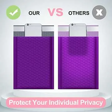 UCGOU Bubble Mailers 6x10 Inch Purple 50 Pack Poly Padded Envelopes Small Business Mailing Packages Opaque Self Seal Adhesive Waterproof Boutique Shipping Bags for Jewelry Makeup Supplies #0