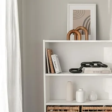 PEAKOLY Wood Arch Bookshelf Decor - Shelf Decor Accents, Coffee Table Decor Items, Modern Home Decor, Entryway Decor, Decorative Objects, Coffee Table Decorations Living Room, Desk Decor Aesthetic