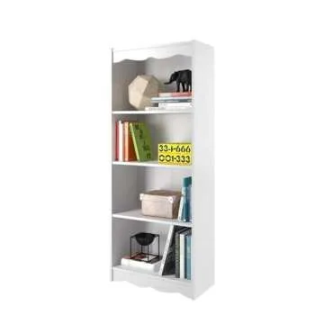 Stylish Atlin Designs 60" Wood Bookcase with 4 Shelves