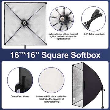 Skytex Softbox Lighting Kit for Photography and Video