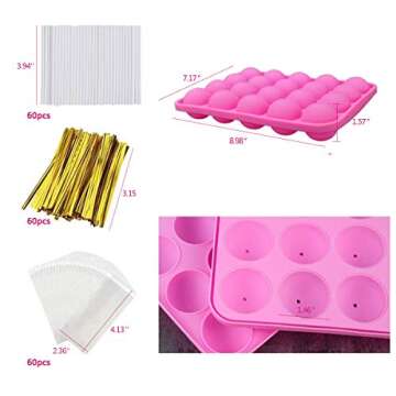 Buy AKINGSHOP 20-Cavity Silicone Cake Pop Mold Set