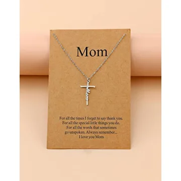 Lcherry Mom Cross Necklace for Thoughtful Gifting