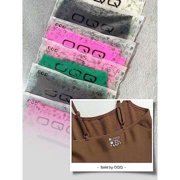 OQQ Women's Yoga One Piece Ribbed Spaghetti Strap Exercise Romper, Black, Large