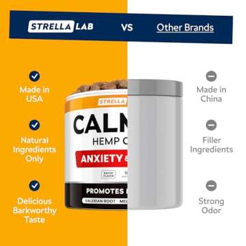 Hemp Calming Chews for Dogs - Stress Relief & Sleep Aid