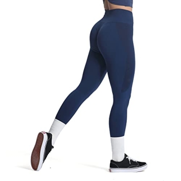 Aoxjox Seamless Scrunch Leggings - Tummy Control & Stylish Fit
