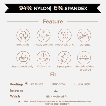 Aoxjox Seamless Scrunch Leggings - Tummy Control & Stylish Fit