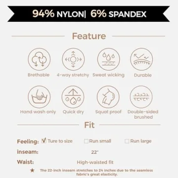 Aoxjox Seamless Scrunch Leggings - Tummy Control & Stylish Fit