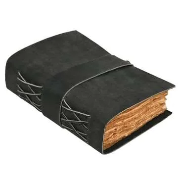LEATHER VILLAGE Leather Bound Vintage Journal for Women & Men - Book of Shadows - 200 Pages of Antiq...